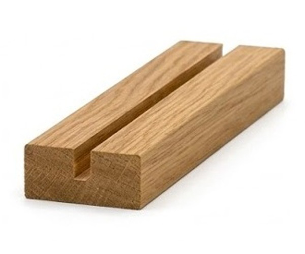 White Oak Modern 10mm grooved Baserail For Glass